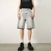Men's Clothing Men's Loose Straight Denim Shorts Summer Retro Distressed Blue Versatile Hot Pants Trendy Brand_viptrois.com