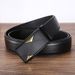 Men's Automatic Buckle Belt Fashionable Casual PU Scratch Resistant Trouser Belt Without Standard Iron Buckle Street Goods_viptrois.com