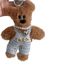 Adorable Mr. Bean Teddy Bear Keychain - Cute Backpack Charm, Anti-Loss Strap For Keys & Accessories (Multiple Colors)_viptrois.com