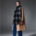 Unisex Blue Plaid Shawl Warm Scarf_viptrois.com