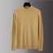 Half High Neck Sweater, Base Knit Sweater, Solid Color Long Sleeved Sweater_viptrois.com
