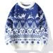 Pure 2024 Autumn Winter Christmas Sweater Men Couple Student Ins Trend Brand Japanese American Retro Thickened Knitwear_viptrois.com