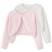 Breathable Baby Girls' Knit Cardigan – Lightweight Long-Sleeve Cotton Openwork Top For Spring & Summer (5-13 Size, Pink/White, Cotton, A-Class Safety)_viptrois.com