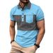 Men's Clothing Casual POLO Shirt Pocket Button Long Placket Lapel Striped Color Matching Splicing T Shirt_viptrois.com