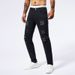 Men's Clothing Black Rivet Distressed Jeans Small Straight Slightly Stretch Jeans Foreign Trade Hot Selling Jeans Wholesale Customization_viptrois.com