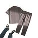 Men's Clothing Summer Men's Ice Silk Two Piece Set Casual Suit With Short Sleeve Shirt And Drawstring Pants Stylish Simple Solid Color_viptrois.com