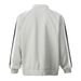 Color Block Patchwork Cardigan Sweatshirt Men, Loose Fit, Street Trendy Brand, Casual Sports Style, Stand Collar Jacket_viptrois.com