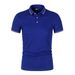 Cross-border E-commerce Bestseller: Solid Color Men's Polo Shirt, Large Size, Plain Stand-up Collar T-shirt, European_viptrois.com
