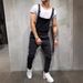 Men's Clothing Fashion Men's Suspender Jumpsuit Frayed Men's Foreign Trade Jeans Trousers Overalls_viptrois.com