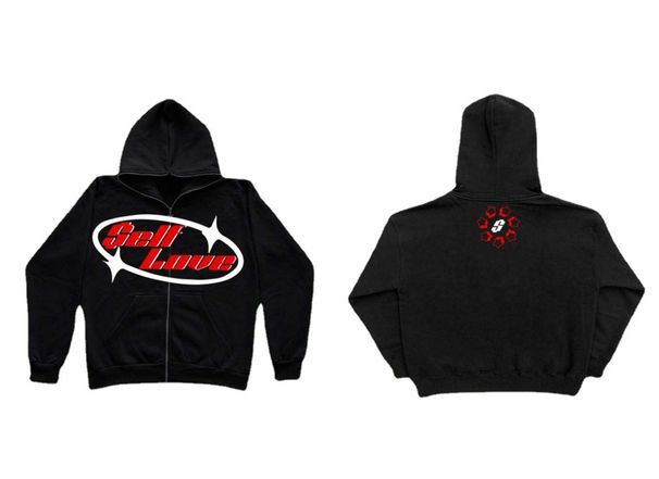 Y2k Women's Hoodie Gothic Punk Harajuku Autumn Long Sleeve Zipper Printed Hooded Sweatshirt Street_viptrois.com