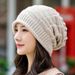 Women's Hats Fashion All Match Headband Ear Protection Pile Hat Autumn And Winter Hat Women's Knitted Hat Loose Windproof Confinement Hat_viptrois.com