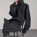 Unisex Heavyweight Half-Zip Sweatshirt – High Street Minimalist Style (Black/Grey, Sizes M-3XL)_viptrois.com