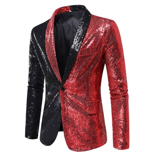 2024 Performance Dress Color Paired Sequins Suit Nightclub Men's Hosting Master Cinema Coat European Size_viptrois.com