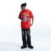 National Trend American Street Spray Paint Washed Direct Print Loose Fit Cartoon T-Shirt For Men_viptrois.com