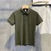 Men's Clothing Fashion Crew Neck Short Sleeve T-Shirt - Breathable Polyester Casual Tee With Striped & Embroidered Design For Summer_viptrois.com