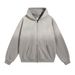 Heavyweight 450G Washed-Dye Hoodie – Vintage-Inspired Zip-Up Sweatshirt With Mouse Pocket & Faded Ombre_viptrois.com