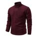 Men's Winter Jacquard High Neck Pullover Sweater, Fashion Knit Top For Casual & Stylish Layering_viptrois.com