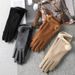 Women's Winter Gloves Korean Style Autumn And Winter Plus Velvet Warm Gloves Driving And Cycling Outdoor Touch Screen Suede Gloves_viptrois.com
