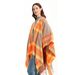 Unisex Spring fall women's cape double-sided plaid split acrylic cape_viptrois.com