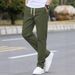 Men’s Casual Drawstring Pants – Slim Fit Solid Color Trousers | Relaxed Fit Elastic Waist Streetwear_viptrois.com