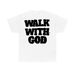 Camiseta Christian Walk With God, Algodón Camisetas Moda Y Mujeres, Calle Manga Corta Casual, Top De Ropa Para Hombres_viptrois.com
