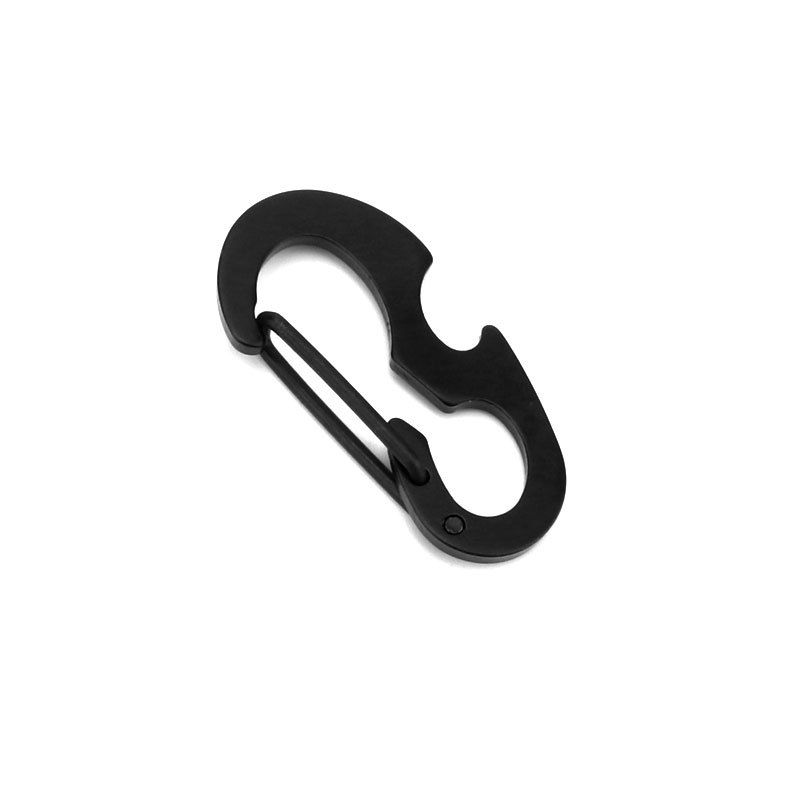 Portable EDC Tool Outdoor Multi-Hole Carabiner Multifunctional Stainless Steel Mini Keychain Camping Gadget_viptrois.com