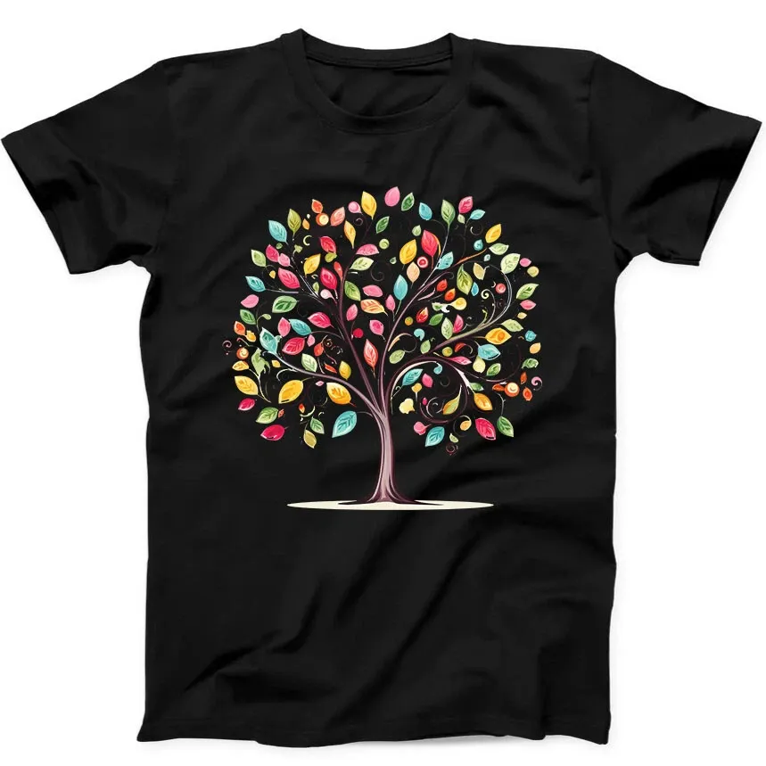 Tree Of Life Hippie Wicca Pagan Shaman Yoga Funny Gift Tee Black T Shirt Mens Womens Tees Top 48_viptrois.com