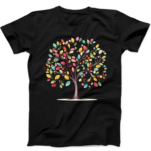 Tree Of Life Hippie Wicca Pagan Shaman Yoga Funny Gift Tee Black T Shirt Mens Womens Tees Top 48_viptrois.com
