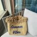 Women's Shoulder Bags Large-capacity Bags, Canvas Bags, Embroidered Letter Tote Bags, Handbags, Women's Bags, Woven Beach Bags_viptrois.com