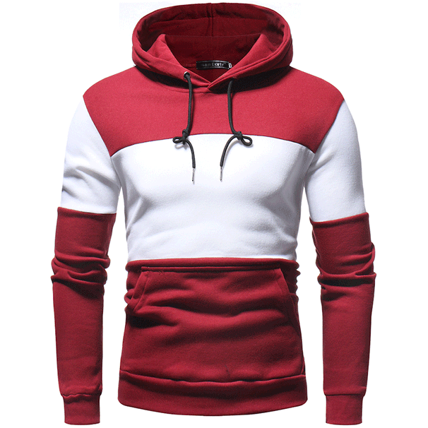 Men's Clothing Spring and Autumn New Men's Clothing Splicing Contrast Color Sweatshirt_viptrois.com