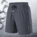 New Summer Men's Shorts, Made Of Ice Silk, Quick Drying, Casual Running Pants, Loose Fit, Straight Leg, Beach Shorts._viptrois.com