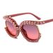 2020 Diamond Studded Sunglasses Women's Personalized Sunglasses Half Frame Cross Border Sunglasses SUNGLASSES_viptrois.com