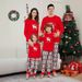 Christmas Deer Alphabet Star Christmas Family suit printed home dress pajamas_viptrois.com