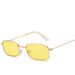 Square Small Metal Thin Frame Sunglasses Women's Colorful Ocean Film Glasses_viptrois.com