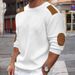 Men's Clothing Autumn And Winter New Men's Knitted Sweater Round Neck Long Sleeve Stitching Pullover Sweater Slim Sweater_viptrois.com