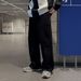 Men's Clothing Grey Straight Sports Pants Men's Winter Plus Velvet Loose Long Pants Style Trendy Drape Casual Pants_viptrois.com