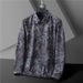 CT Plus Size Long Sleeve Shirt Men, Loose Fit Casual Digital Print Shirt, Extra Large Size, Slightly Stretchy For Autumn_viptrois.com