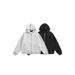 Unisex Hooded Cardigan Jacket - Stylish High Street Oversized Sweatshirt With Back Pocket (Black/Flower Gray, M-XXL)_viptrois.com