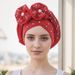 Space Layer Hot Diamond Two Flowers Multi Layer African Dinner Hat Auto Gele Baotou Hat_viptrois.com