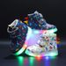 New Style Boots Girls Sports Shoes Leather Surface Colorful Dinosaur LED Light Up Children's Shoes 1 6 Years Old Boys Sports Casual Shoes_viptrois.com