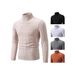 Men's Slim Fit Cable Knit Turtleneck Sweater – Solid Color Pullover For Casual & Smart Wear Fashion Trends_viptrois.com