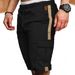 Men's Clothing Workwear Shorts Autumn Splicing Solid Color Leisure Sports Loose Straight Pants_viptrois.com