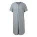 Men's Clothing Striped V Neck Button Casual Loose Home Clothes_viptrois.com
