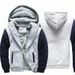 Oversized Hoodie With Hooded Zipper Cardigan, Winter Camouflage Men's Clothing, Solid Color, Arm And Fleece Thick Coat 803_viptrois.com