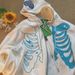 Harajuku Y2K Bone Style Women's Hooded Sweatshirt Zipper Print Long Sleeve Hoodie Jacket Plus Size Loose Fit_viptrois.com