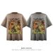 Men's Clothing retro cartoon cat print short sleeved T shirt men's summer new loose couple half sleeve_viptrois.com