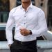 Men's Shirt Business Casual Four Sided Stretch Printing Thin Anti Wrinkle Shirt Men's Long Sleeve_viptrois.com