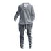 Men's Clothing Casual Long Pants With V-Neck Jacquard Knit Sweater Set - Lightweight Cotton Blend Autumn Outfit For Business Casual & Daily Wear_viptrois.com