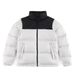 Premium White Duck Down Puffer Jacket For Men Women - 700 Fill Power, Windproof & Water-Resistant, Coat With High Collar, Loose Fit_viptrois.com