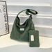 Women's Bags Niche Casual Bag Female New Corduroy Shoulder Messenger Bag Two Piece Commuting Large Capacity Tote Bag_viptrois.com